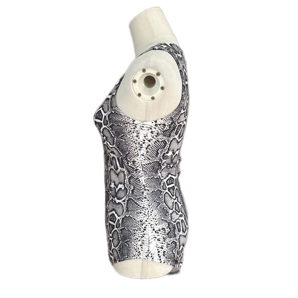 Boston Proper Snakeskin Print Bodysuit Oversized XS - Picture 4 of 16